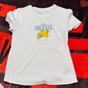 Old Navy White Tee with Lemon Graphic